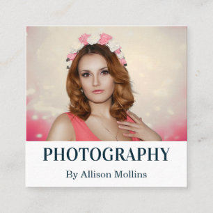 Carte De Visite Carré Photographie moderne élégante simple et propre