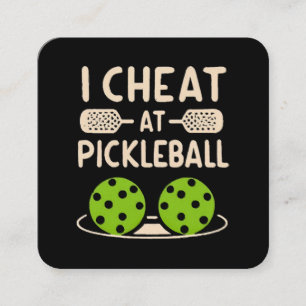 Carte De Visite Carré Pickleball Drôle
