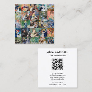 Carte De Visite Carré Pierre-Auguste Renoir - Grille - Code QR
