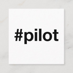 Carte De Visite Carré PILOTE Hashtag