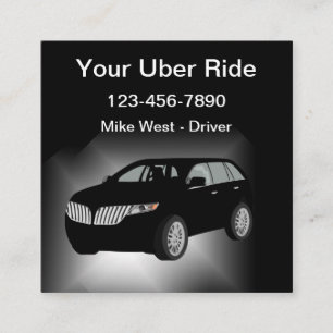 Carte De Visite Carré Pilote Uber Classé Et Cool En Voile 