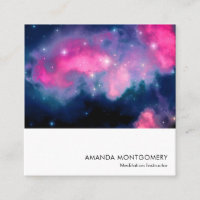 Pink & Blue Galaxy & Stars Abstract
