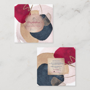 Carte De Visite Carré PixDezines arrangement Abstrait H2 Rose Gold