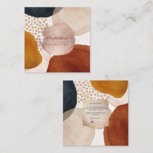 Carte De Visite Carré PixDezines Arrangement Abstrait H2 Rose Gold Busi