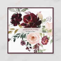 PixDezines Fleurs aquarelles, Bourgogne+Blush