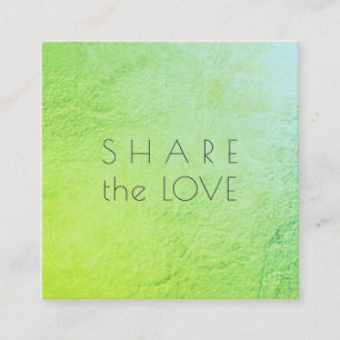 Carte De Visite Carré PixDezines Glam Partagez l'Ombre Love Green