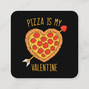 Carte De Visite Carré Pizza Est Ma Saint-Valentin