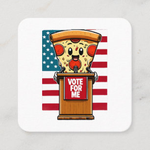 Carte De Visite Carré pizza patriotique vote pour moi
