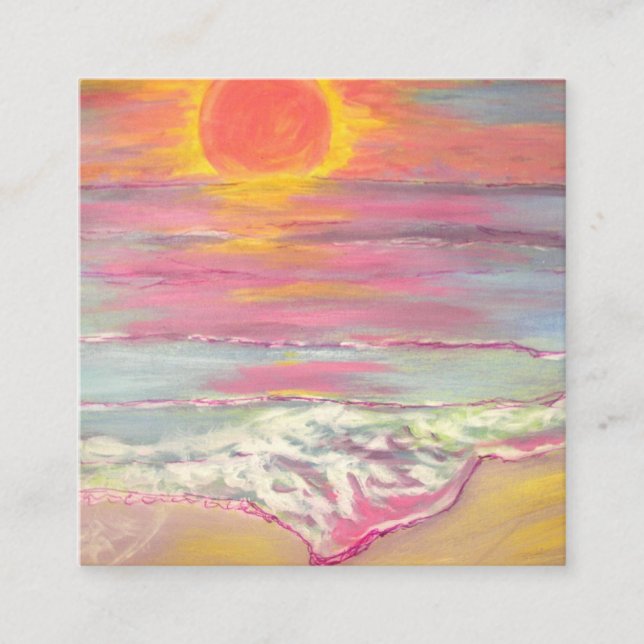 Carte De Visite Carré Plage Sunset de Cape San Blas (Devant)
