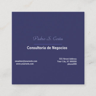 Carte De Visite Carré Plain Simplicity Purple I Freelancer Unique Cool