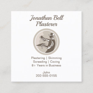 Carte De Visite Carré Plasterer Masonry Drywall