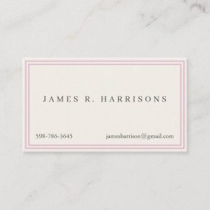 Carte De Visite Carré points Classic Retro Rose pur