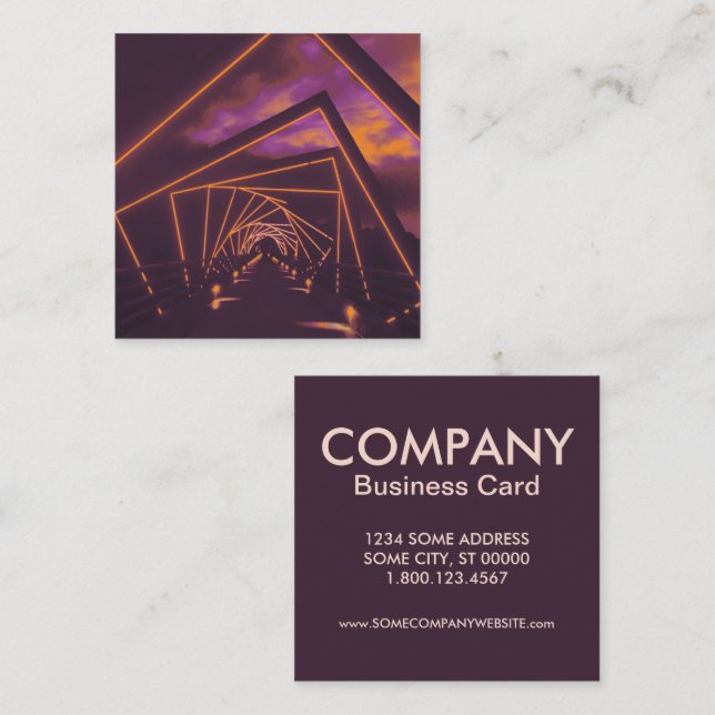 Carte De Visite Carré pont du sentier à haut-plateau (Devant / Derrière)