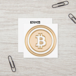 Carte De Visite Carré Portefeuille Bitcoin QR Code Bit Me Insérer Logo e