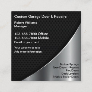 Carte De Visite Carré Portes fraîches de garage