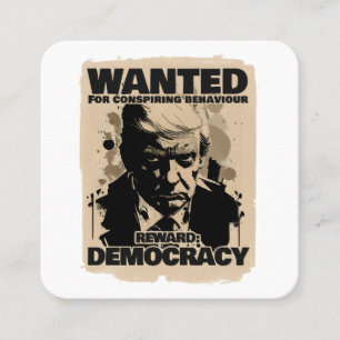 Carte De Visite Carré Poster Recherché Donald Trump - Compte Géorgie