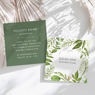 Carte De Visite Carré prairie sauvage   Cadre botanique