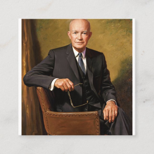 Carte De Visite Carré Président Dwight D Eisenhower (Devant)