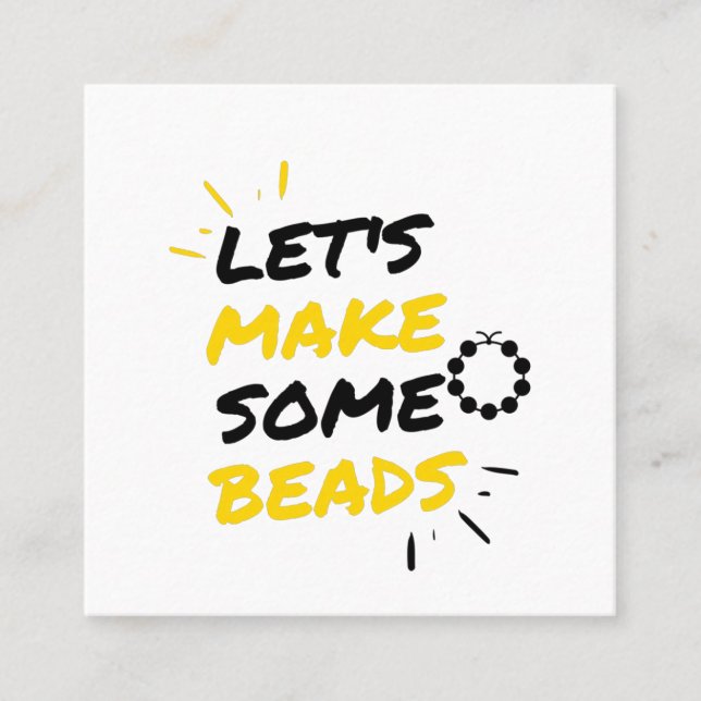 Carte De Visite Carré Producteurs de perles (Devant)