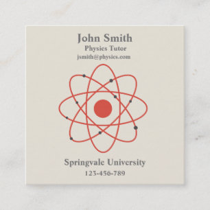 Carte De Visite Carré Professeur de physique physique professeur de scie