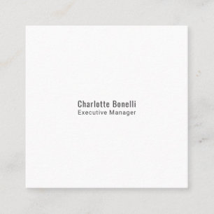 Carte De Visite Carré Professionnel Minimaliste Moderne Simple