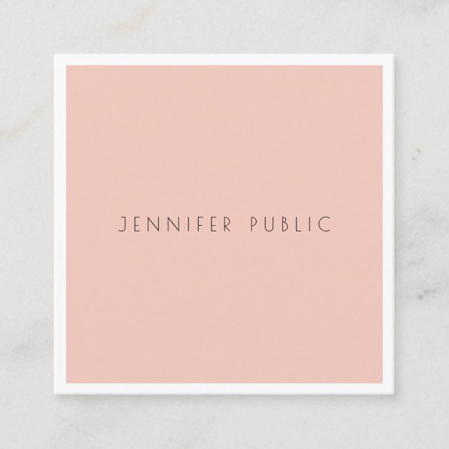 Carte De Visite Carré Professionnel Moderne Créatif Simple Design Luxe (Devant)