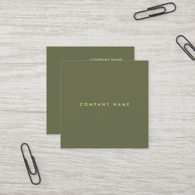 Carte De Visite Carré Professionnel moderne luxe Premium Silk tendance (Devant/Arrière en situation)