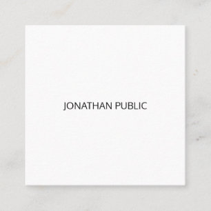 Carte De Visite Carré Professionnel moderne minimaliste Modèle élégant