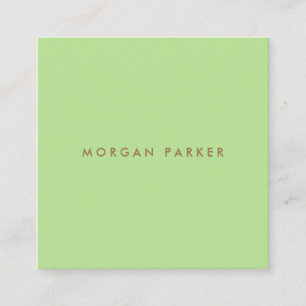 Carte De Visite Carré Professionnel Moderne Simple Lime Green Carré