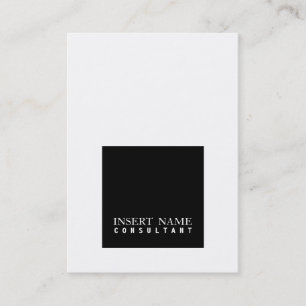 Carte De Visite Carré professionnel noir et blanc Moderne simple