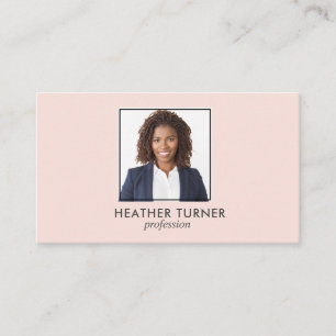 Carte De Visite Carré professionnel QR CODE Photo rose