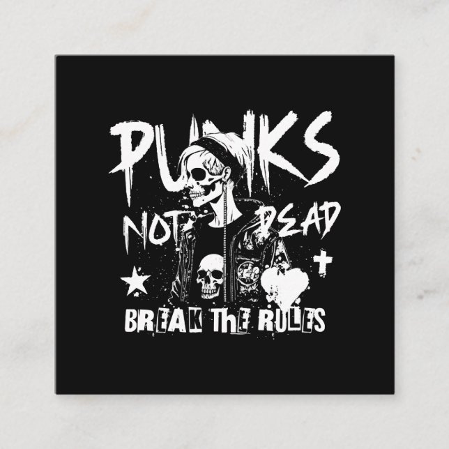 Carte De Visite Carré Punks non morts (Devant)