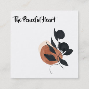 Carte De Visite Carré *~* QR Wabi Sabi Encre minimale Abstraite AR27 Sim