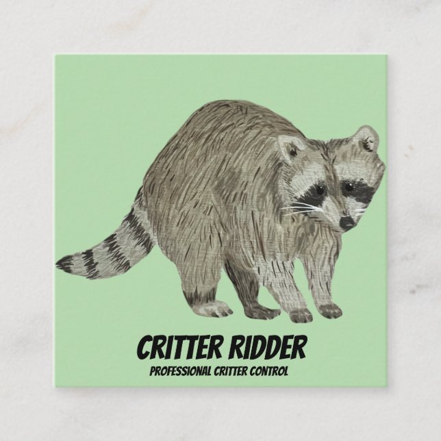 Carte De Visite Carré Raccoon (Devant)