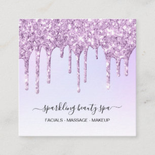 Carte De Visite Carré *~* Rainbow Pastel Magenta DriPARTIES SCINTILLANT 