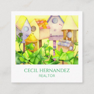 Carte De Visite Carré Realtor Bird House