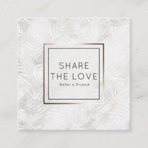 Carte De Visite Carré Référez-vous un salon de référence de palmettes