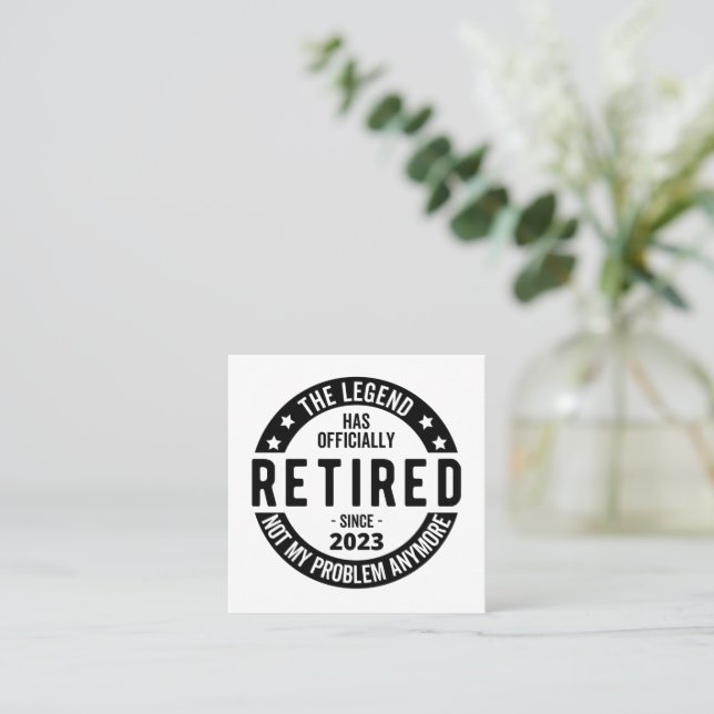 Carte De Visite Carré régime de retraite (Debout devant)