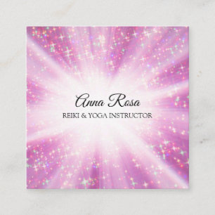 Carte De Visite Carré *~* Reiki Energy Healing Rays Light Worker