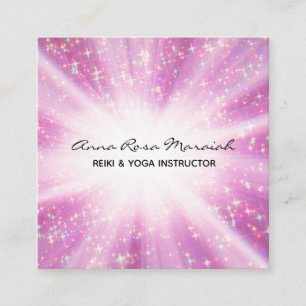 Carte De Visite Carré *~* Reiki Energy Healing Rays Light Worker Parties