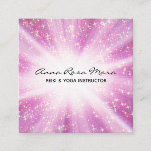 Carte De Visite Carré *~* Reiki Energy Healing Rays Light Worker Parties