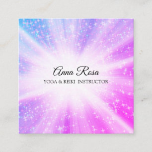 Carte De Visite Carré *~* Reiki Massages Rayons de guérison de l'énergie