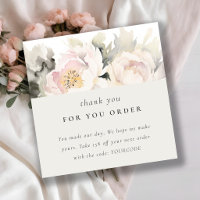 Remerciement floral aquarelle Pivoine Blush Chic