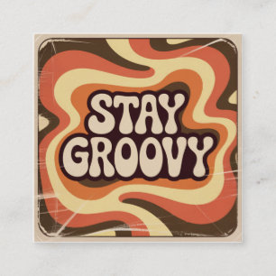 Carte De Visite Carré Restez Groovy