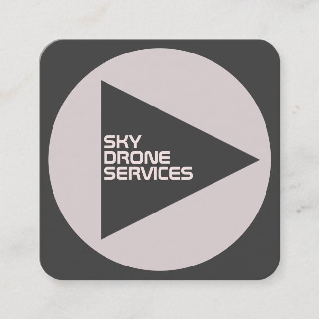 Carte De Visite Carré Retouche grise de couverture d'inspiration technol (Devant)