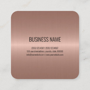 Carte De Visite Carré Revêtement en métal en acier inoxydable cool #3