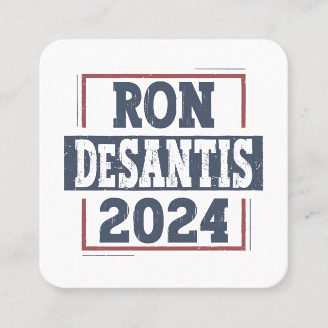 Carte De Visite Carré Ron DeSantis 2024 (Devant)