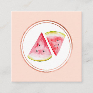 Carte De Visite Carré Rose Gold et rose Planificateur d'événements Socia