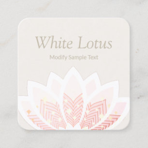 Carte de visite Carré rose Lotus