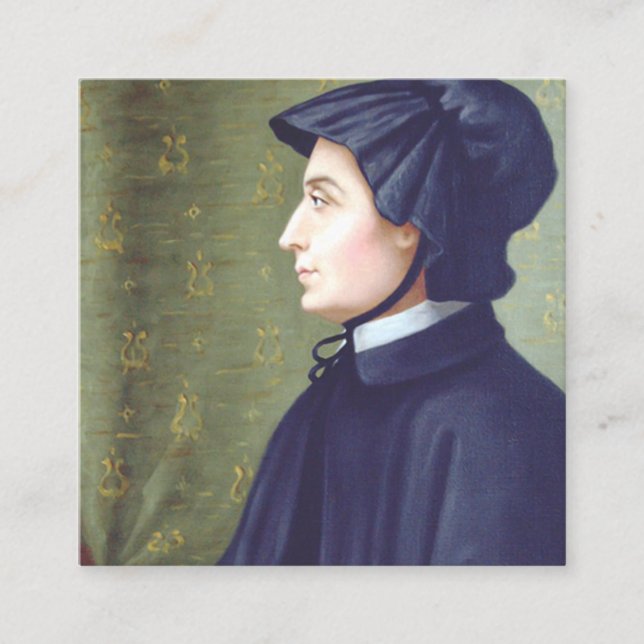 Carte De Visite Carré Saint Elizabeth Ann Seton (Devant)